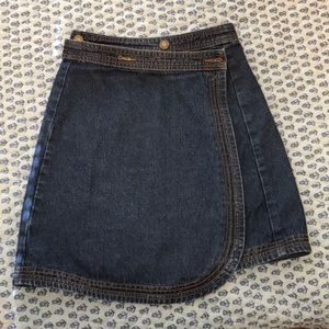 Wrap Denim Skirt